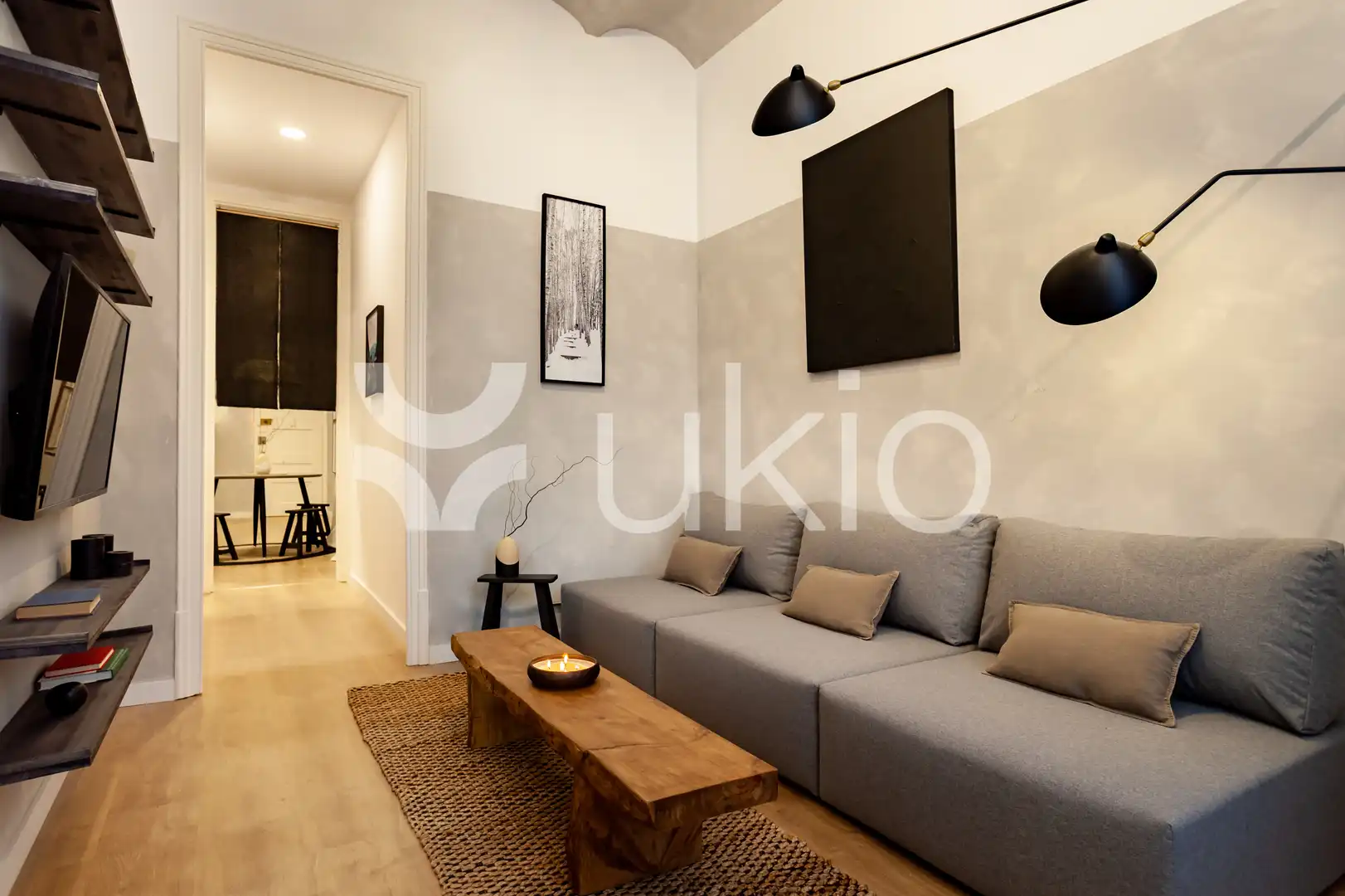 Living room of Apartments for rent in Barcelona  with Air Conditioner, Terrace and Furnished