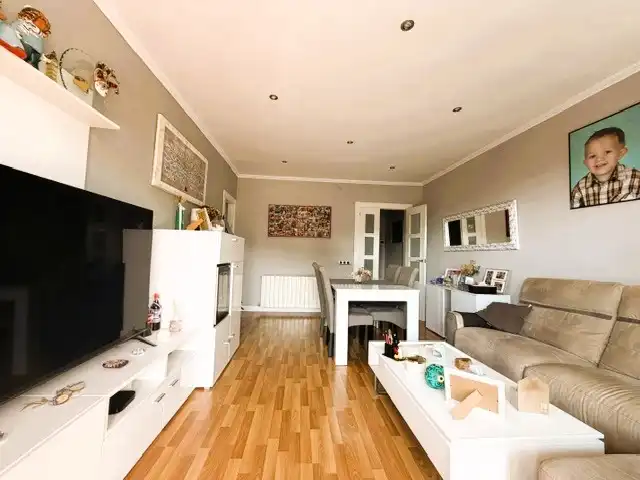 Sala d'estar de Pis en venda en Montgat amb Aire condicionat, Calefacció i Parquet