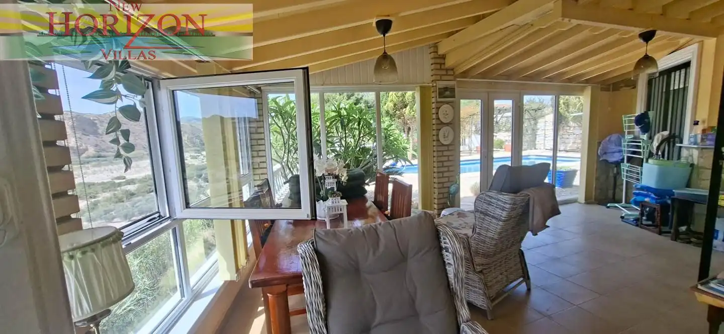 Terrassa de Casa o xalet en venda en Arboleas amb Jardí privat, Terrassa i Piscina
