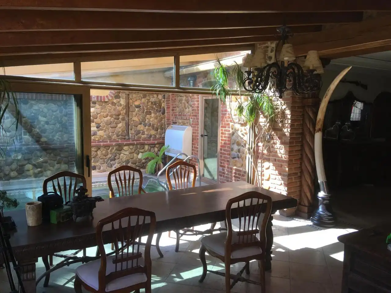 Menjador de Casa adosada en venda en San Andrés del Rabanedo amb Aire condicionat, Calefacció i Jardí privat