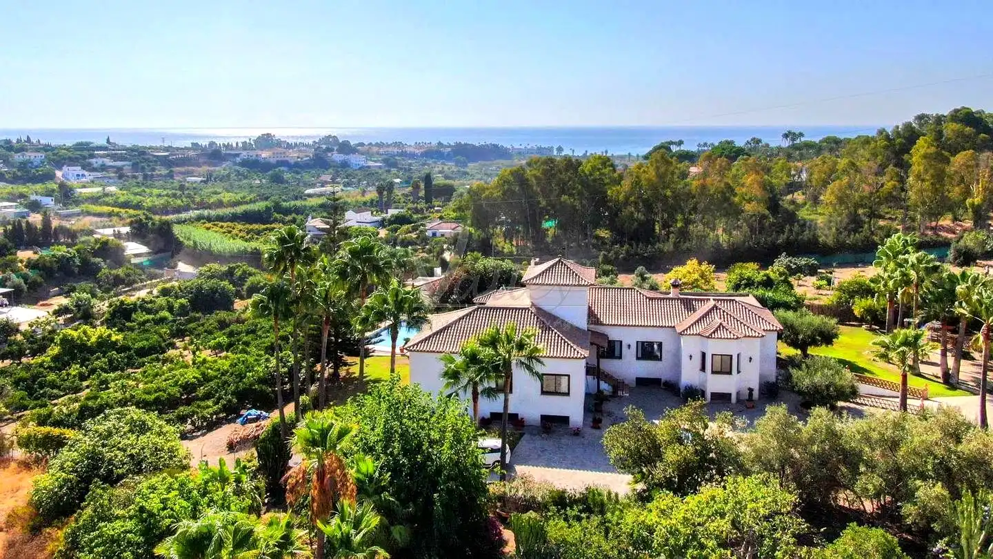 Vista exterior de Finca rústica en venda en Estepona amb Jardí privat, Terrassa i Traster