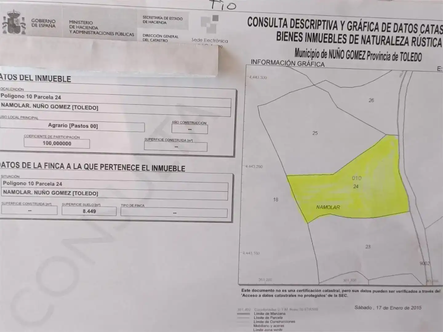 Terreno en venta en Nuño Gómez