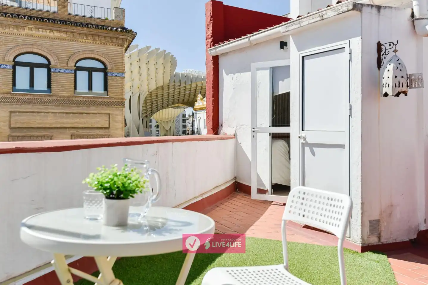 Terraza de Ático de alquiler en Sevilla con Aire acondicionado, Terraza y Amueblado
