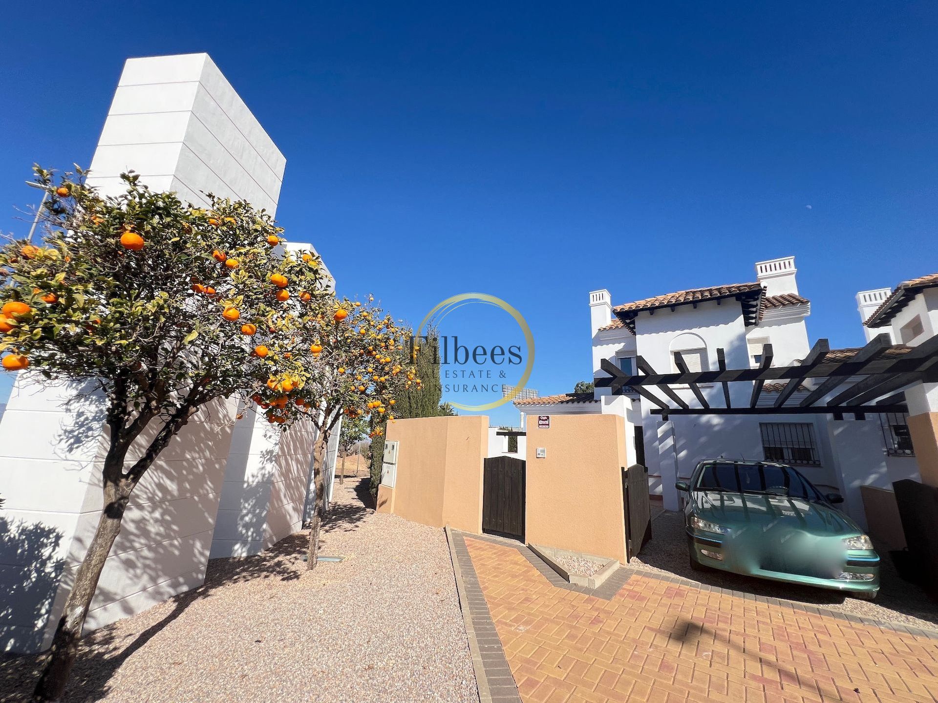 Exterior view of Single-family semi-detached for sale in Mazarrón  with Air Conditioner, Heating and Private garden