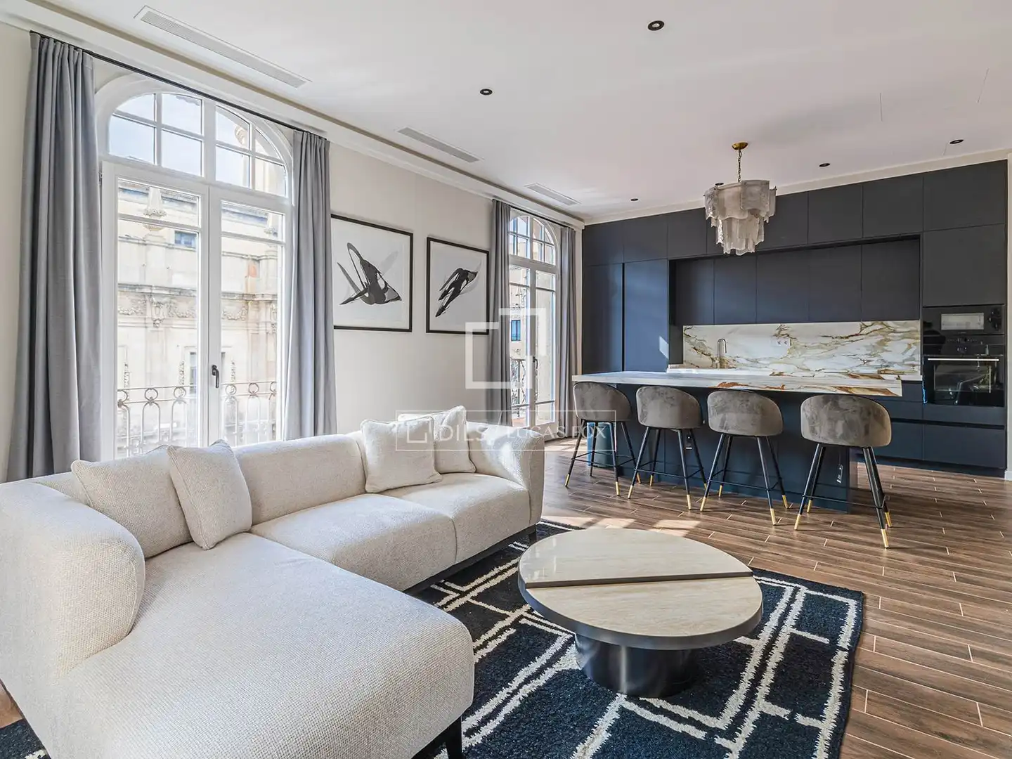 Sala de estar de Piso en venta en Barcelona con Aire acondicionado, Calefacción y Balcón