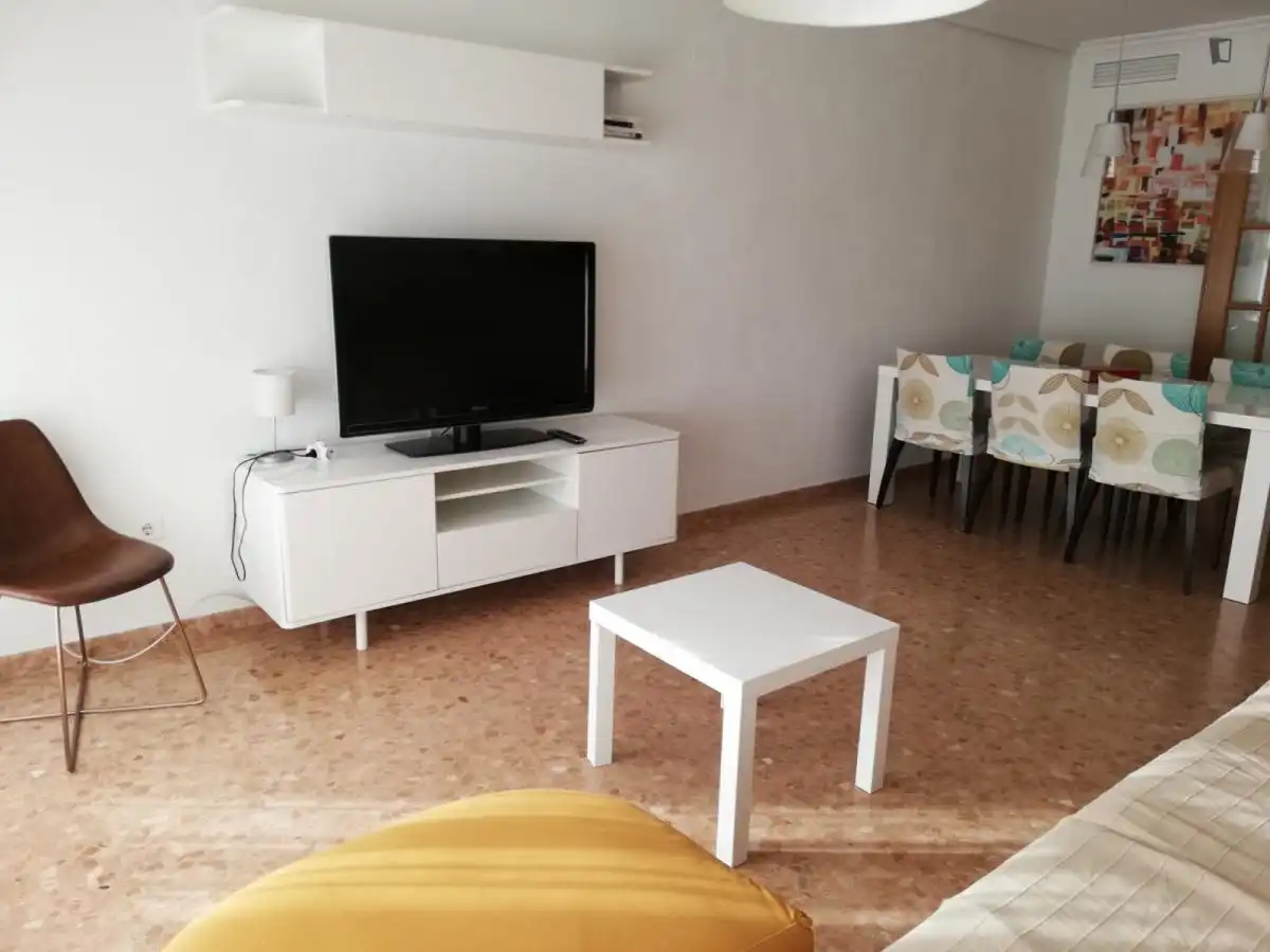 Sala d'estar de Apartament per a compartir en Valencia amb Aire condicionat, Moblat i Forn