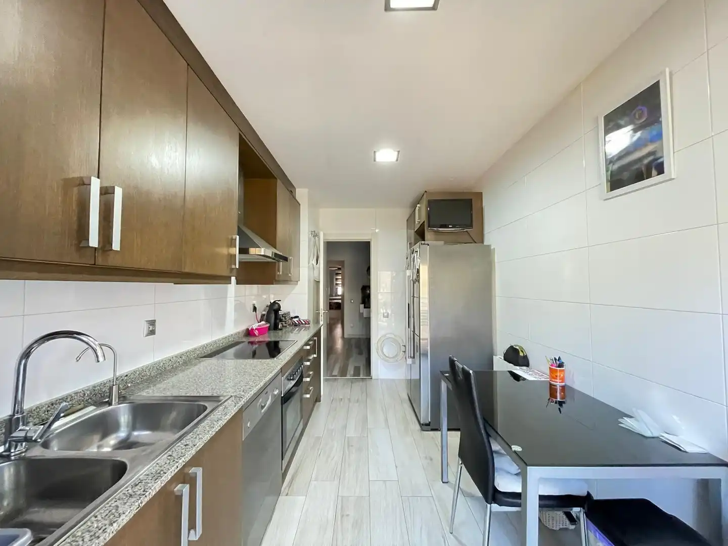 Küche von Wohnung zum Verkauf in Badalona mit Klimaanlage, Heizung und Terrasse