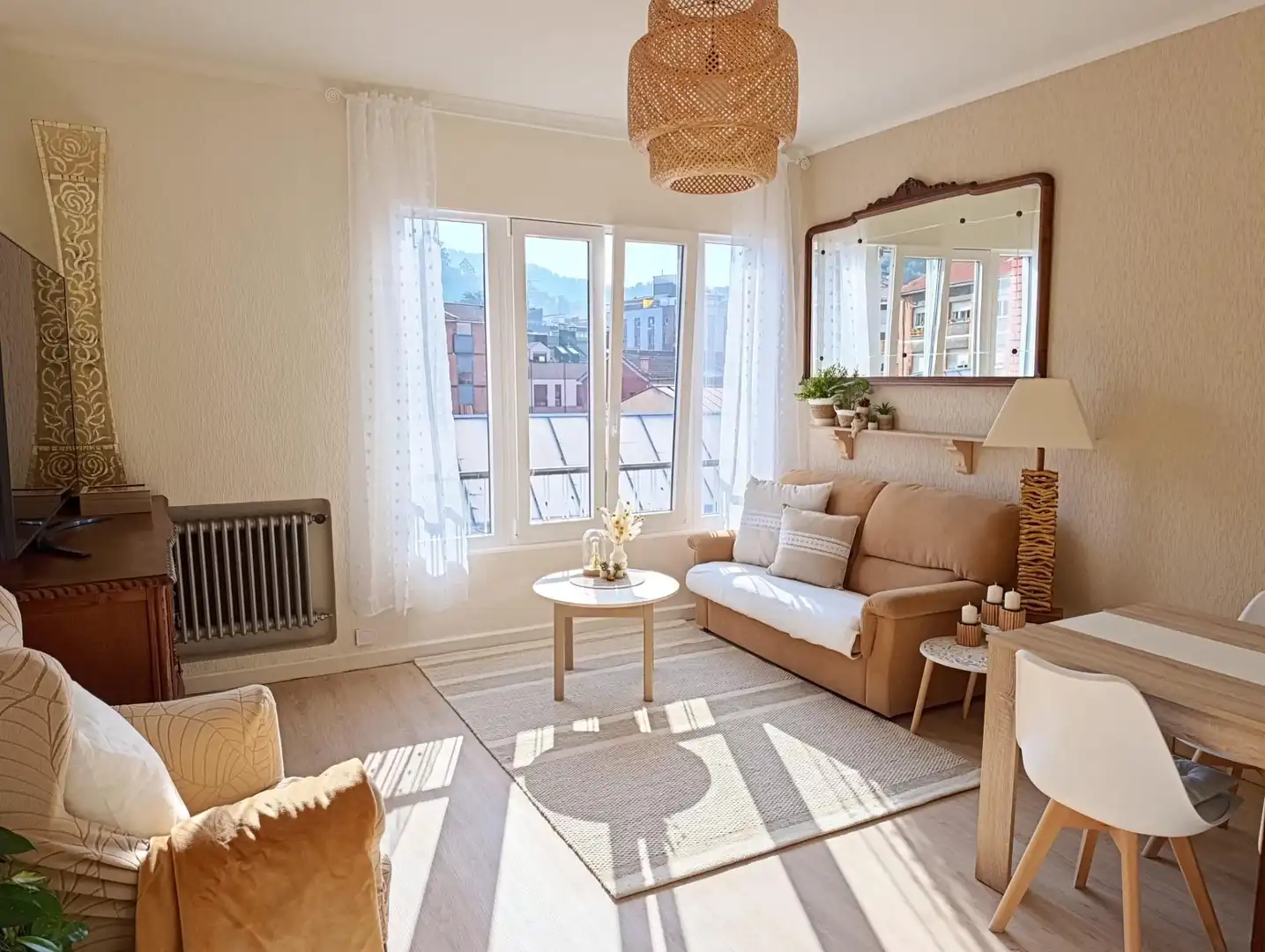Living room of Flat for sale in Langreo  with Heating, Storage room and Furnished