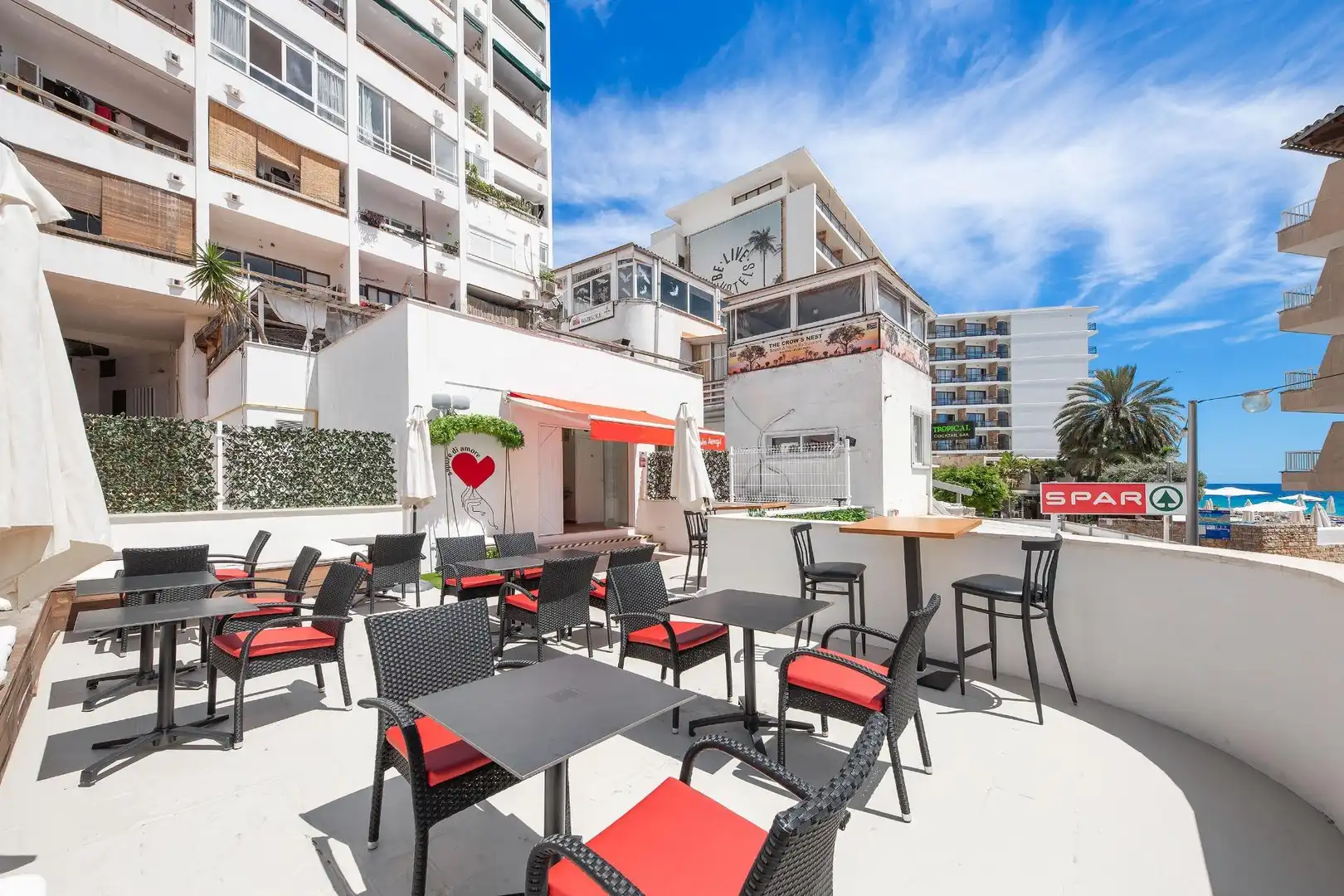 Terrasse von Geschaftsraum zum Verkauf in  Palma de Mallorca mit Klimaanlage, Terrasse und Möbliert