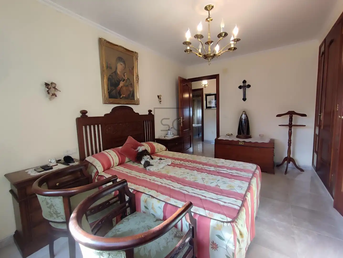 Schlafzimmer von Einfamilien-Reihenhaus zum Verkauf in Ares mit Terrasse, Abstellraum und Möbliert