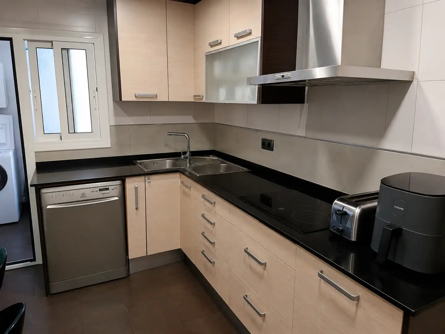 Kitchen of Flat for sale in Badalona  with Air Conditioner and Balcony