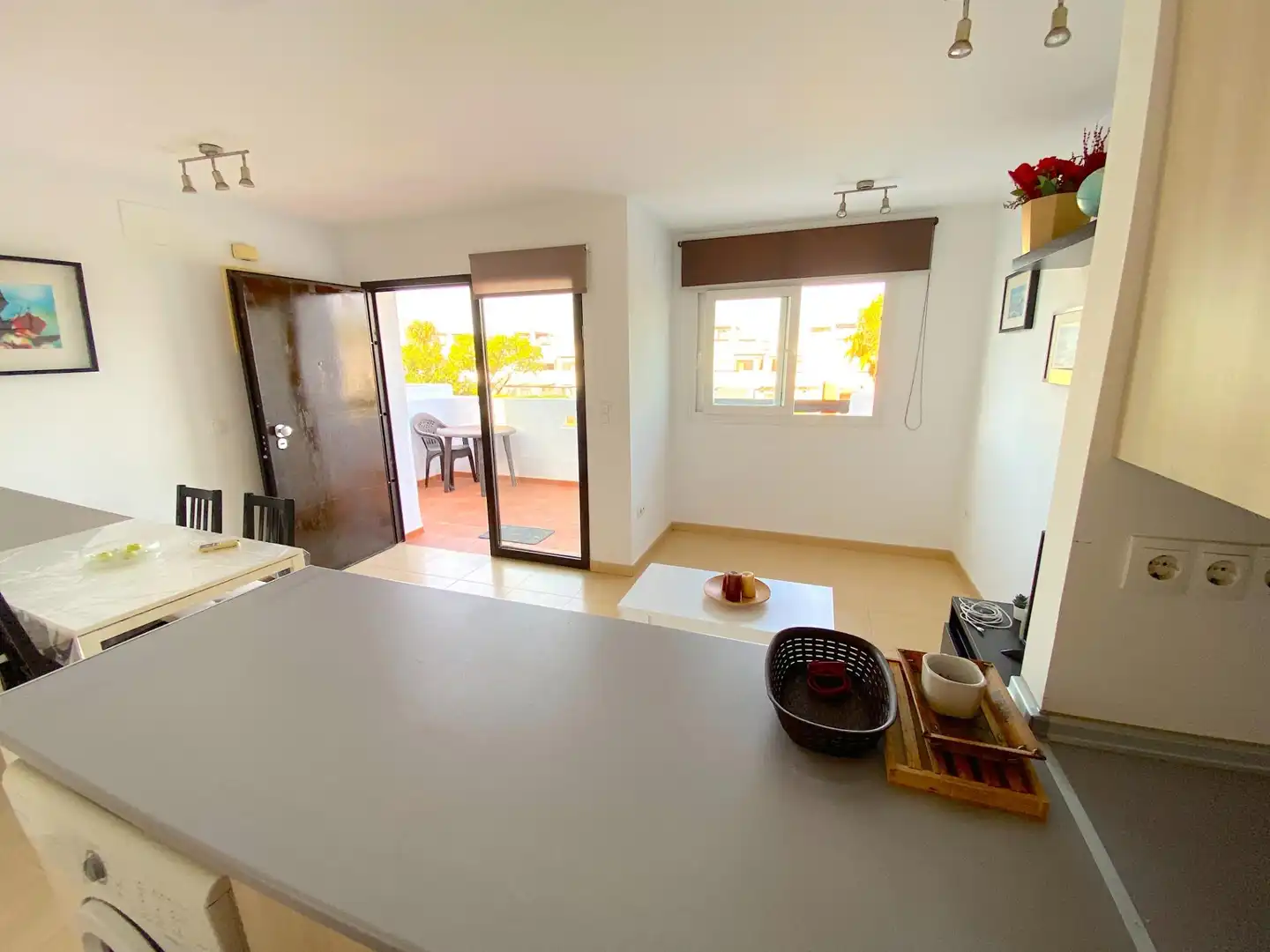 Cocina de Apartamento en venta en Alhama de Murcia con Aire acondicionado, Jardín privado y Amueblado
