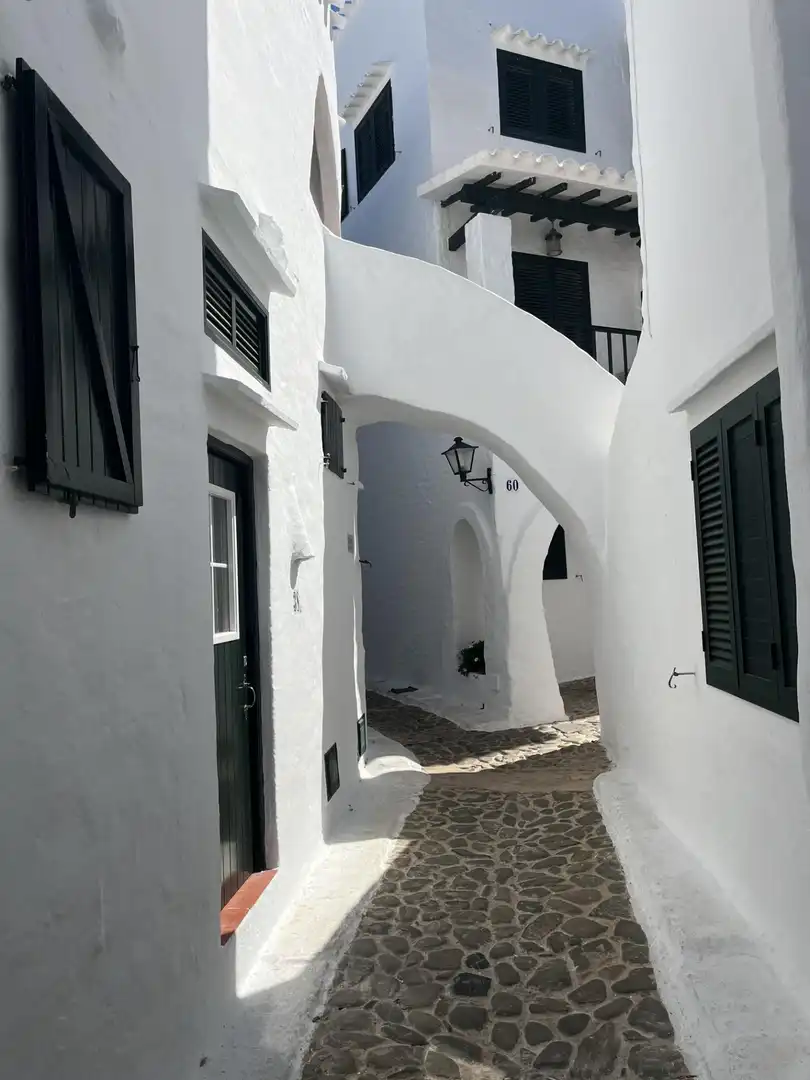 Vista exterior de Apartamento en venta en Sant Lluís con Jardín privado