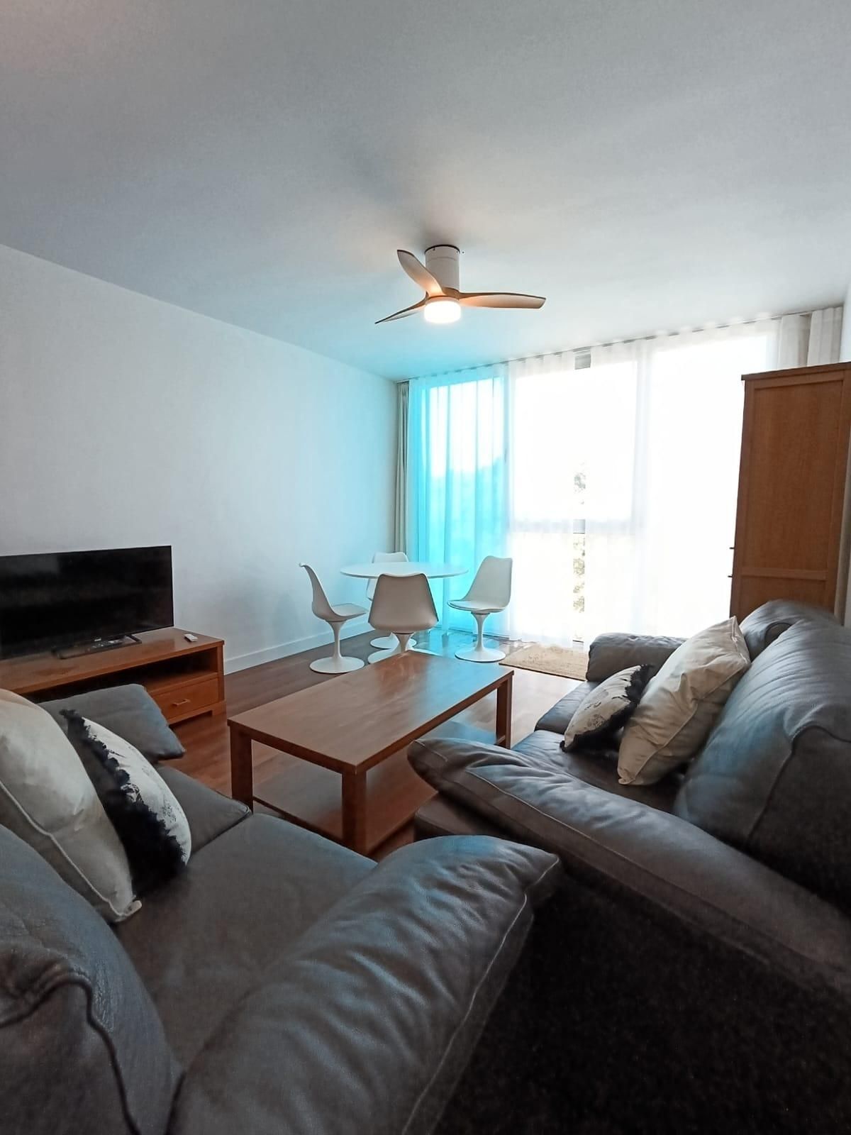 Living room of Apartment to rent in  Murcia Capital  with Air Conditioner, Parquet flooring and Terrace