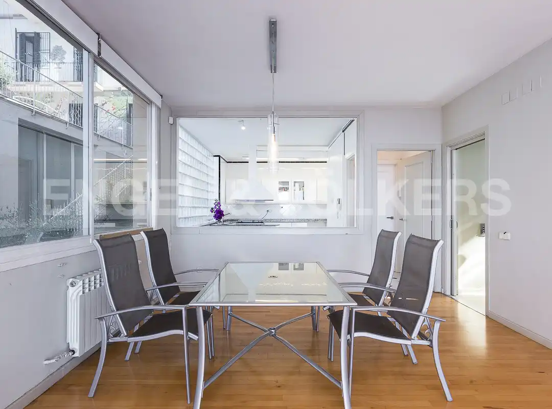 Dining room of Houses for sale in Barcelona  with Heating, Private garden and Parquet flooring