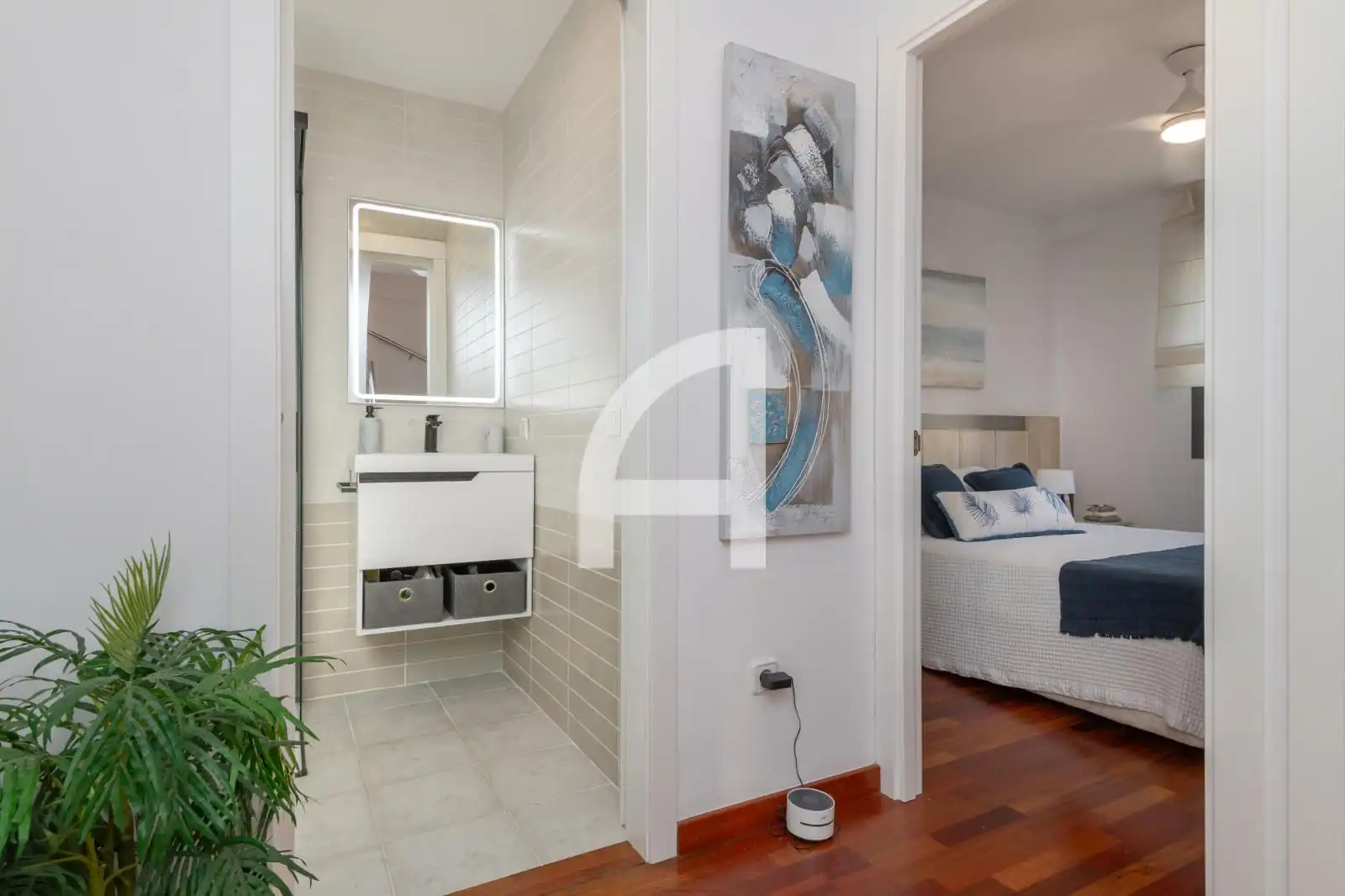 Schlafzimmer von Einfamilien-Reihenhaus zum Verkauf in Castell d'Aro, Platja d'Aro i s'Agaró mit Klimaanlage, Privatgarten und Terrasse