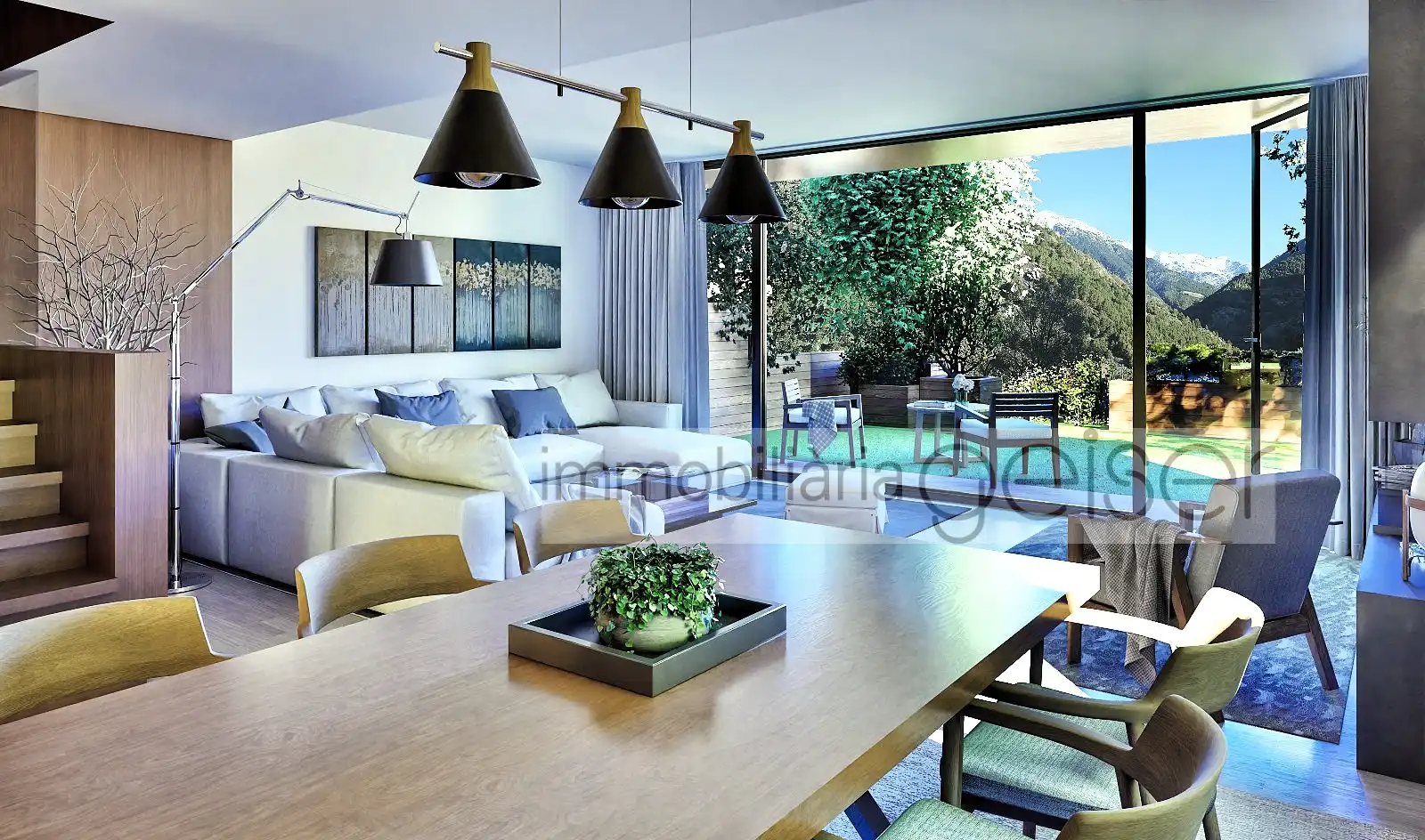 Sala de estar de Casa adosada en venta en Ordino con Jardín privado, Trastero y Balcón