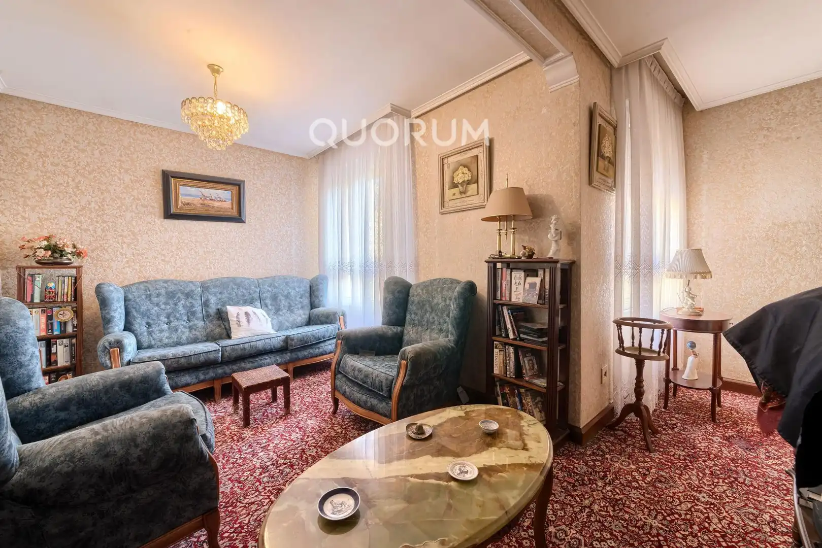 Living room of Flat for sale in Bilbao   with Heating and Furnished