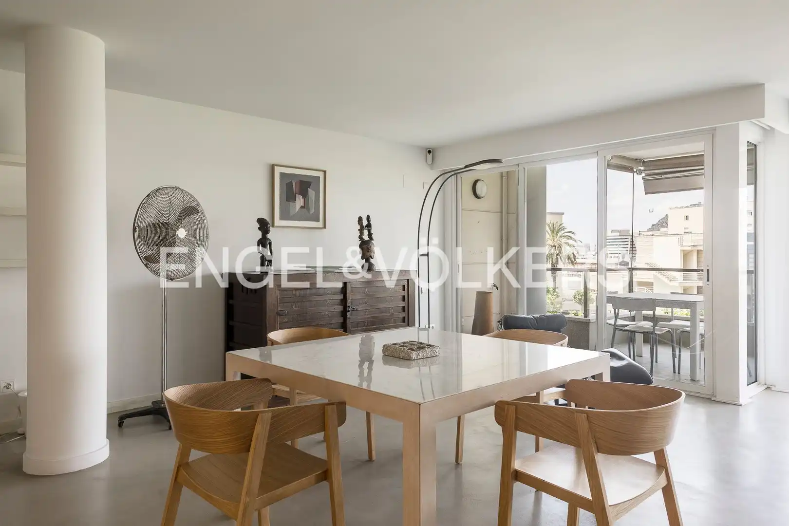 Esszimmer von Wohnung zur Miete in Barcelona mit Klimaanlage, Heizung und Parkett