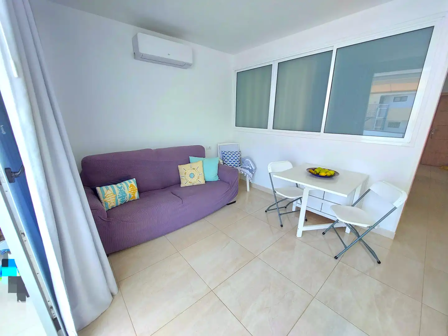 Terraza de Apartamento de alquiler en San Bartolomé de Tirajana con Aire acondicionado, Amueblado y Lavadora