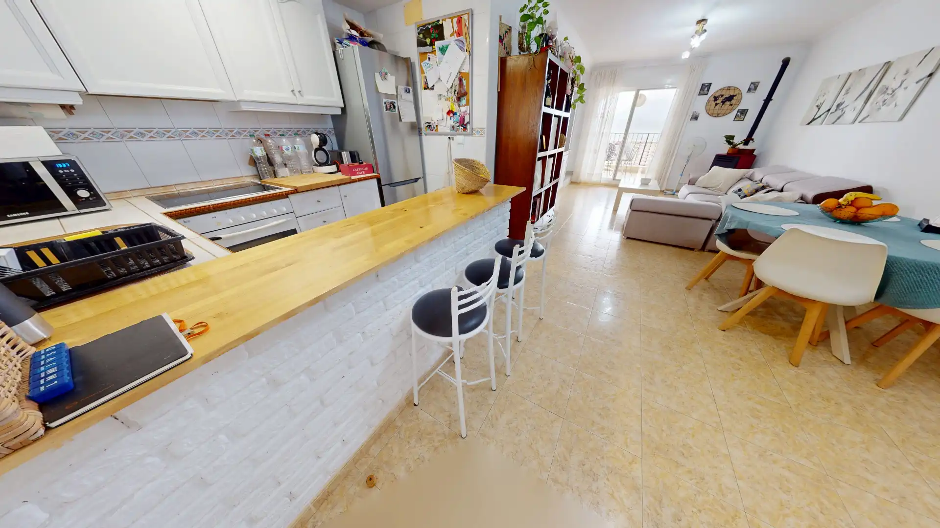 Cocina de Casa o chalet en venta en Busot con Jardín privado, Terraza y Amueblado