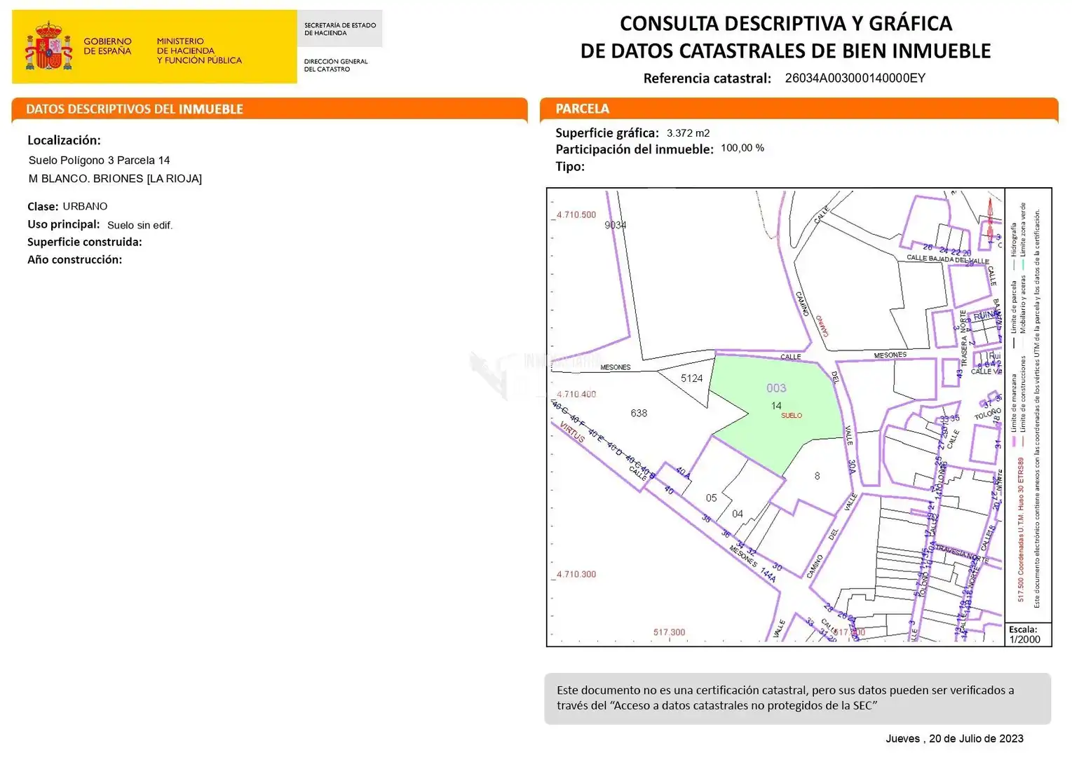 Terreno residencial en venta en Briones
