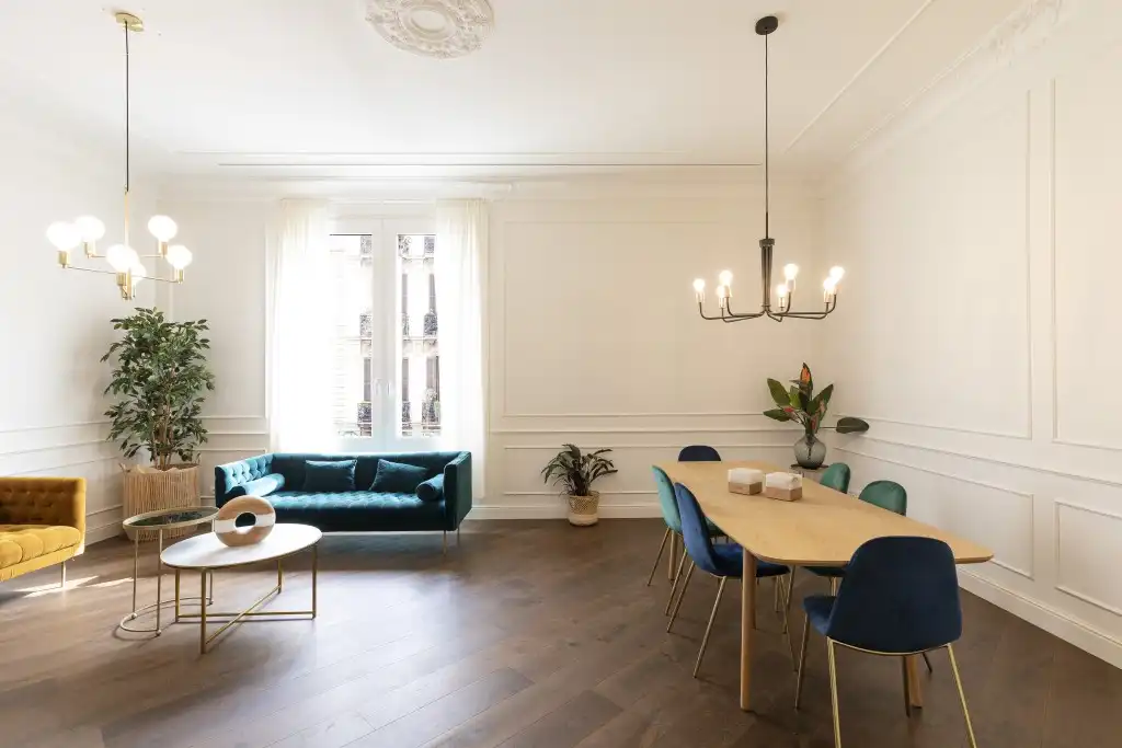 Comedor de Apartamento en venta en  Barcelona Capital con Aire acondicionado, Calefacción y Parquet