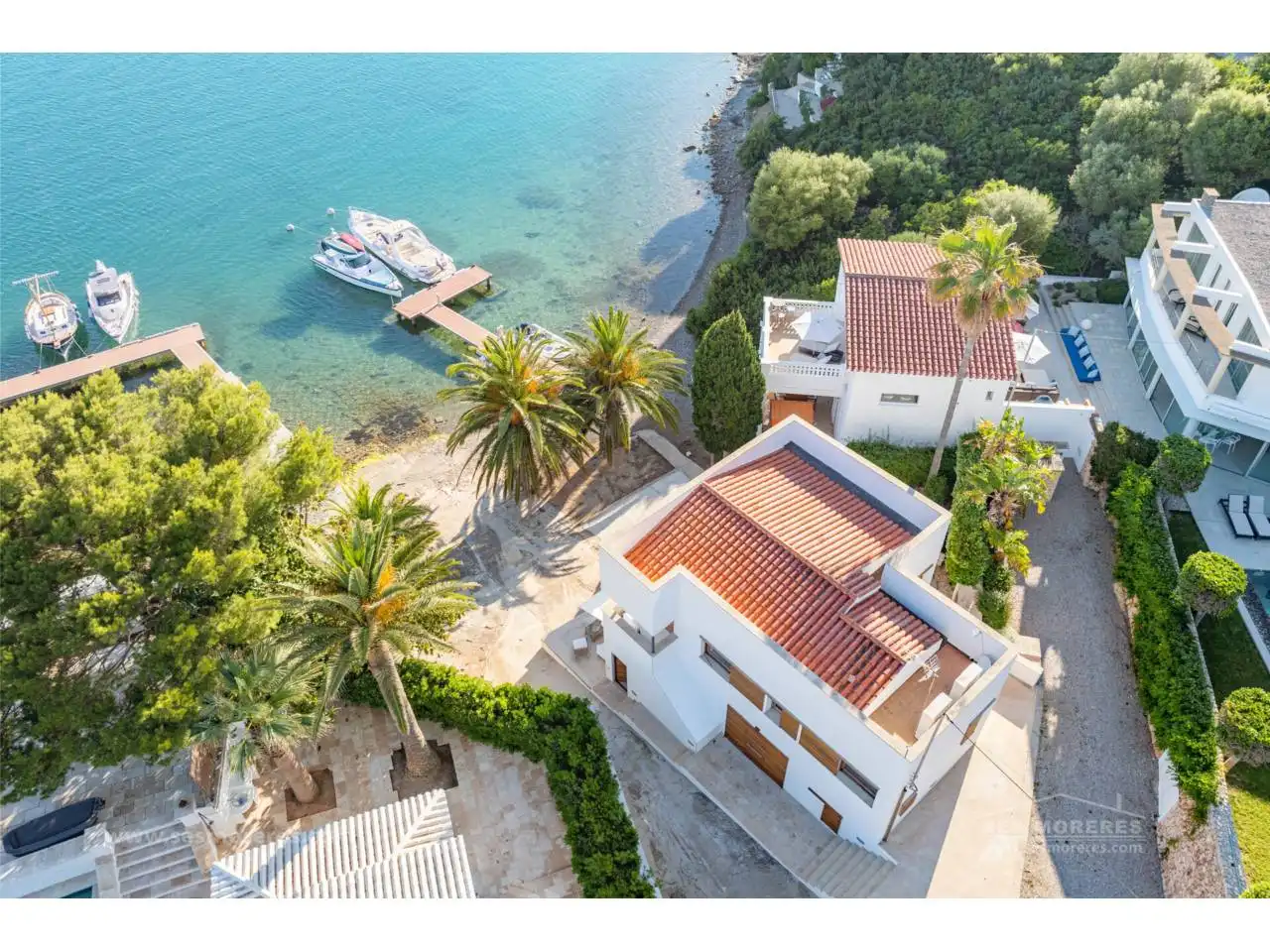 Vista exterior de Casa o xalet en venda en Maó - Mahón amb Aire condicionat, Jardí privat i Terrassa