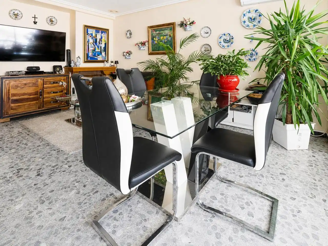Dining room of Flat for sale in Santa Pola  with Air Conditioner, Terrace and Furnished
