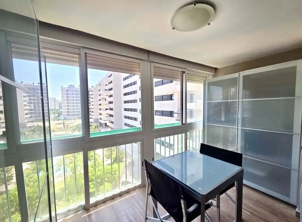 Balcony of Study for rent in Alicante / Alacant  with Heating, Terrace and Furnished