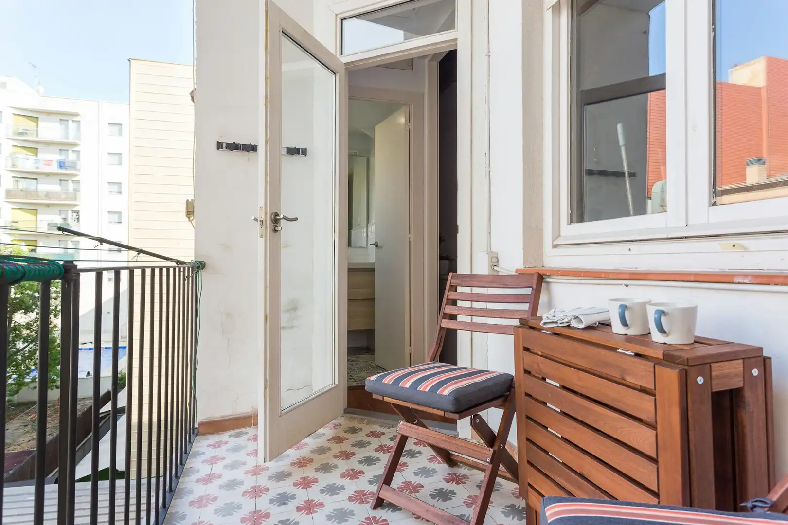 Balcony of Flat for rent in L'Hospitalet de Llobregat  with Air Conditioner, Heating and Furnished