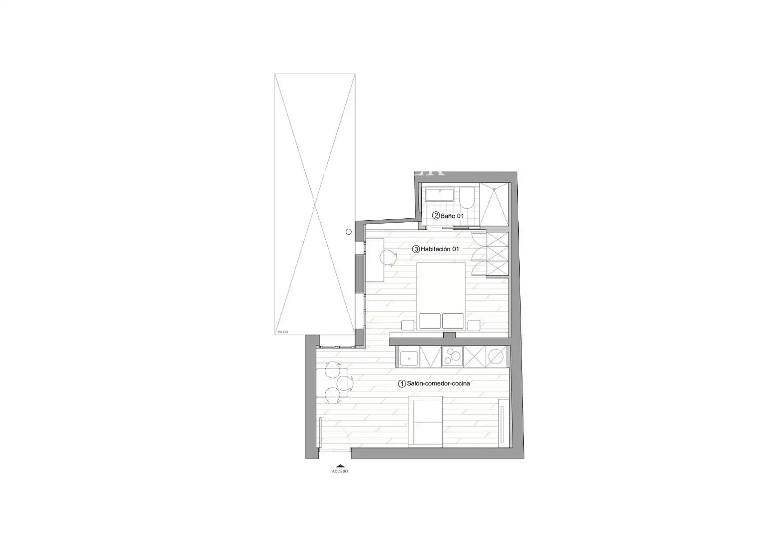 Flat for rent in Madrid  with Air Conditioner, Heating and Furnished