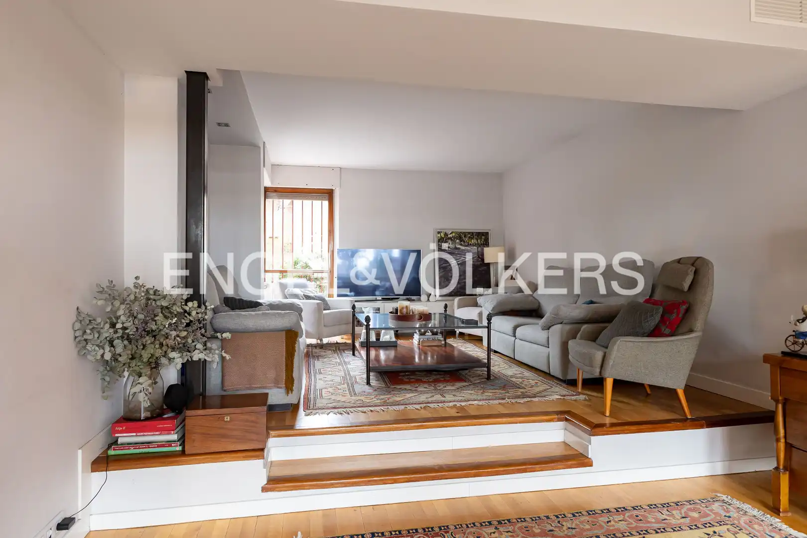 Living room of Country homes for rent in Madrid  with Air Conditioner, Heating and Private garden