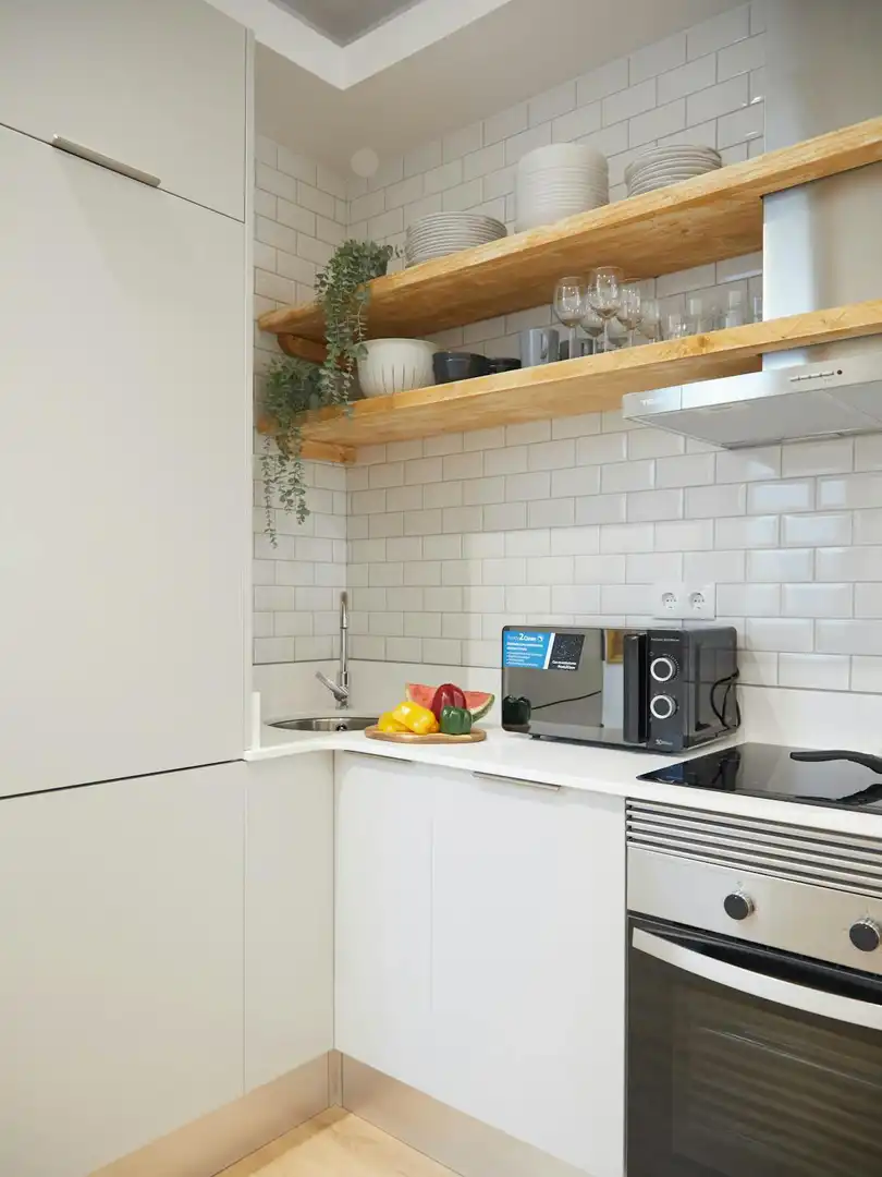 Kitchen of Flat for rent in Barcelona  with Air Conditioner, Heating and Furnished