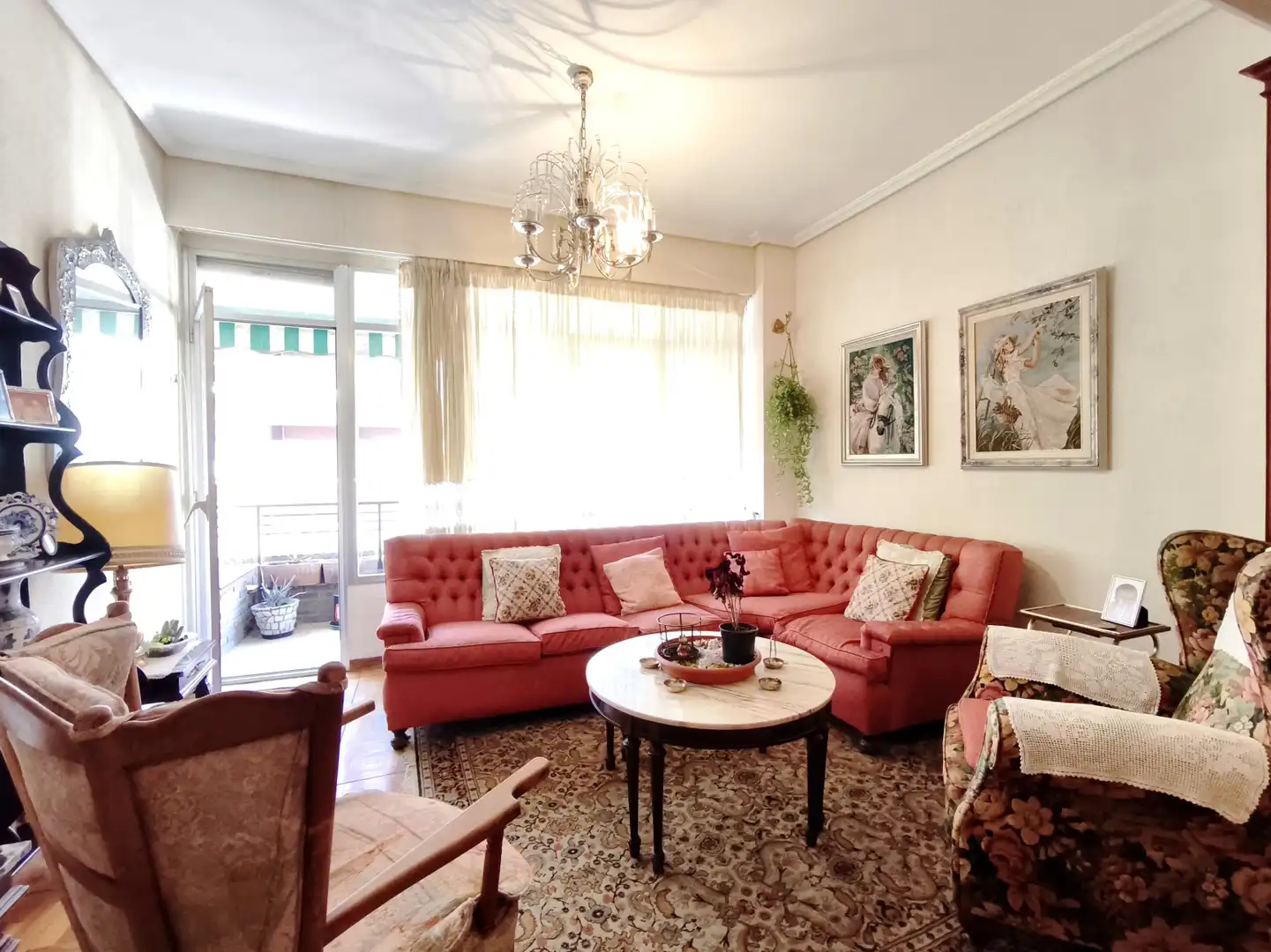 Sala de estar de Piso en venta en  Logroño con Calefacción, Parquet y Terraza