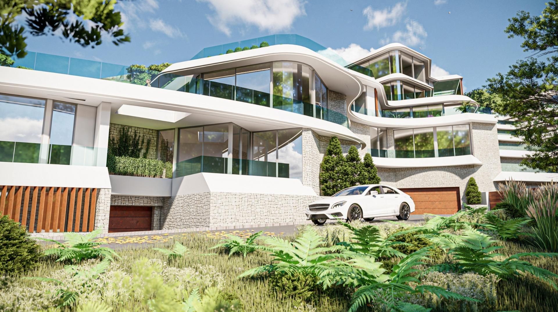 Vista exterior de Apartament en venda en Calpe / Calp amb Aire condicionat, Jardí privat i Terrassa