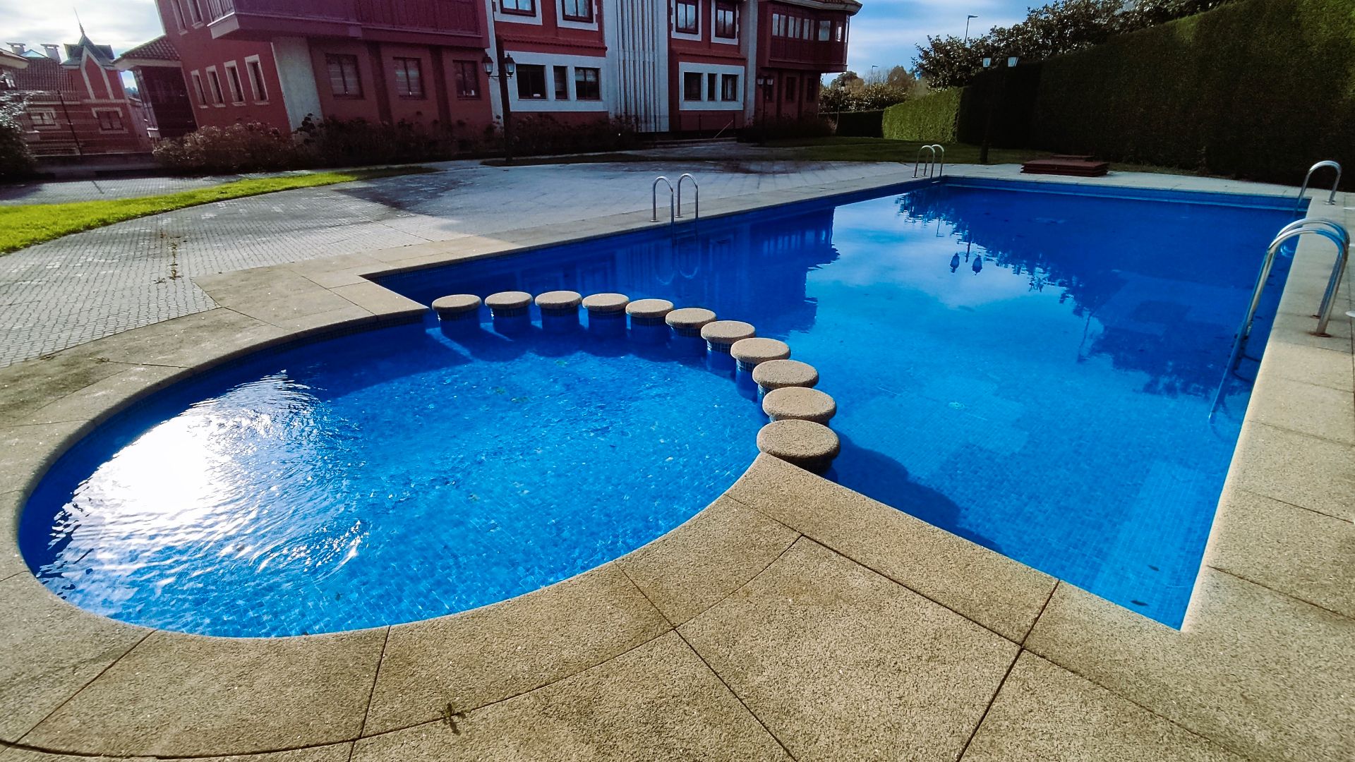 Swimming pool of Duplex for sale in Oleiros  with Parquet flooring, Terrace and Storage room