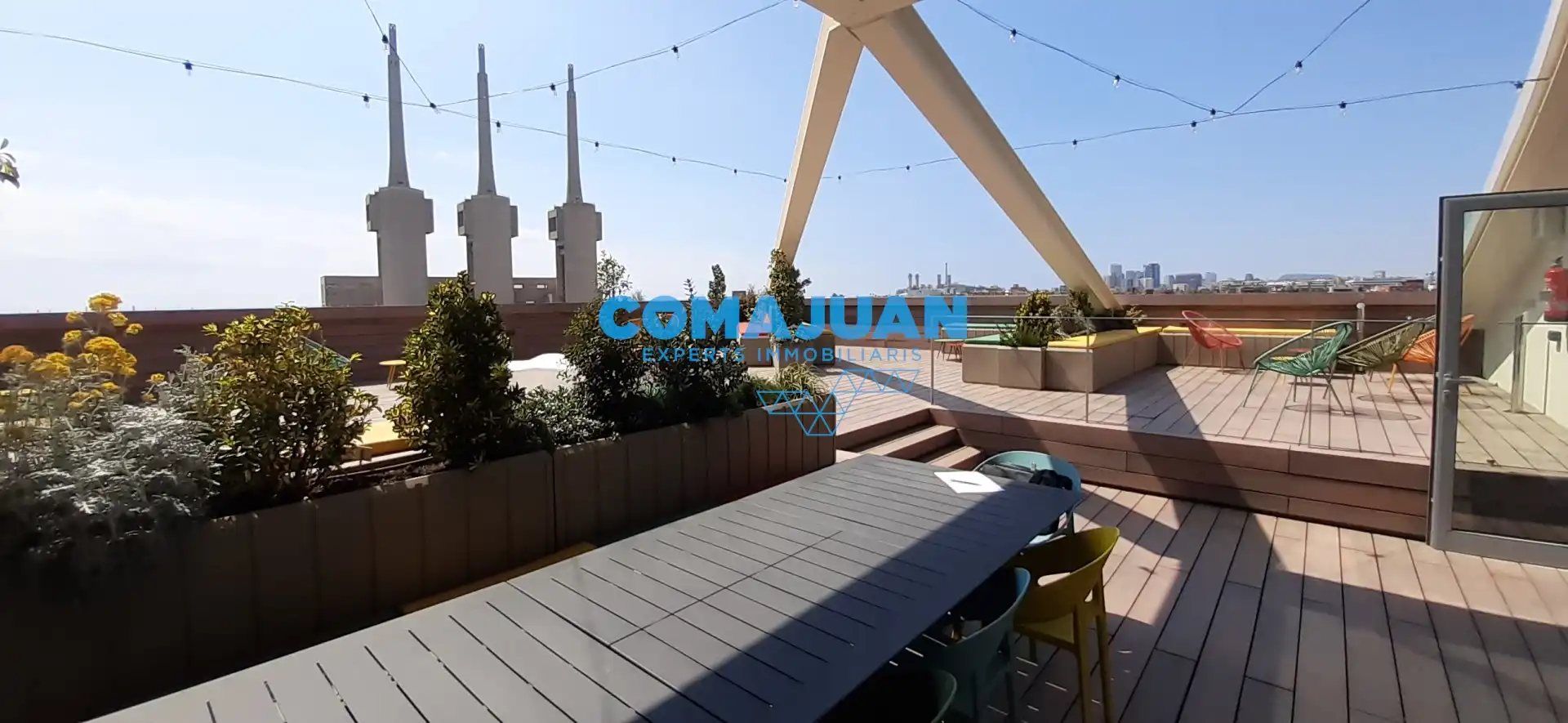 Terrasse von Büro zur Miete in Badalona mit Klimaanlage