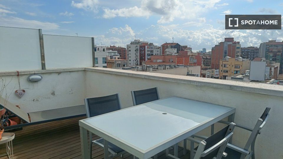 Terrace of Flat to rent in  Barcelona Capital  with Air Conditioner, Heating and Furnished