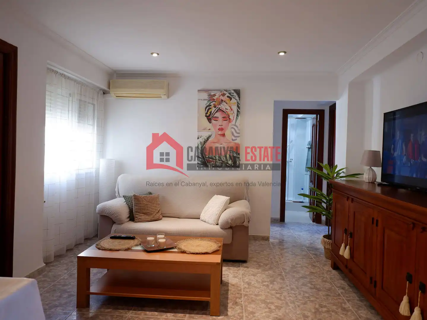 Sala de estar de Apartamento de alquiler en Valencia con Aire acondicionado, Amueblado y Balcón