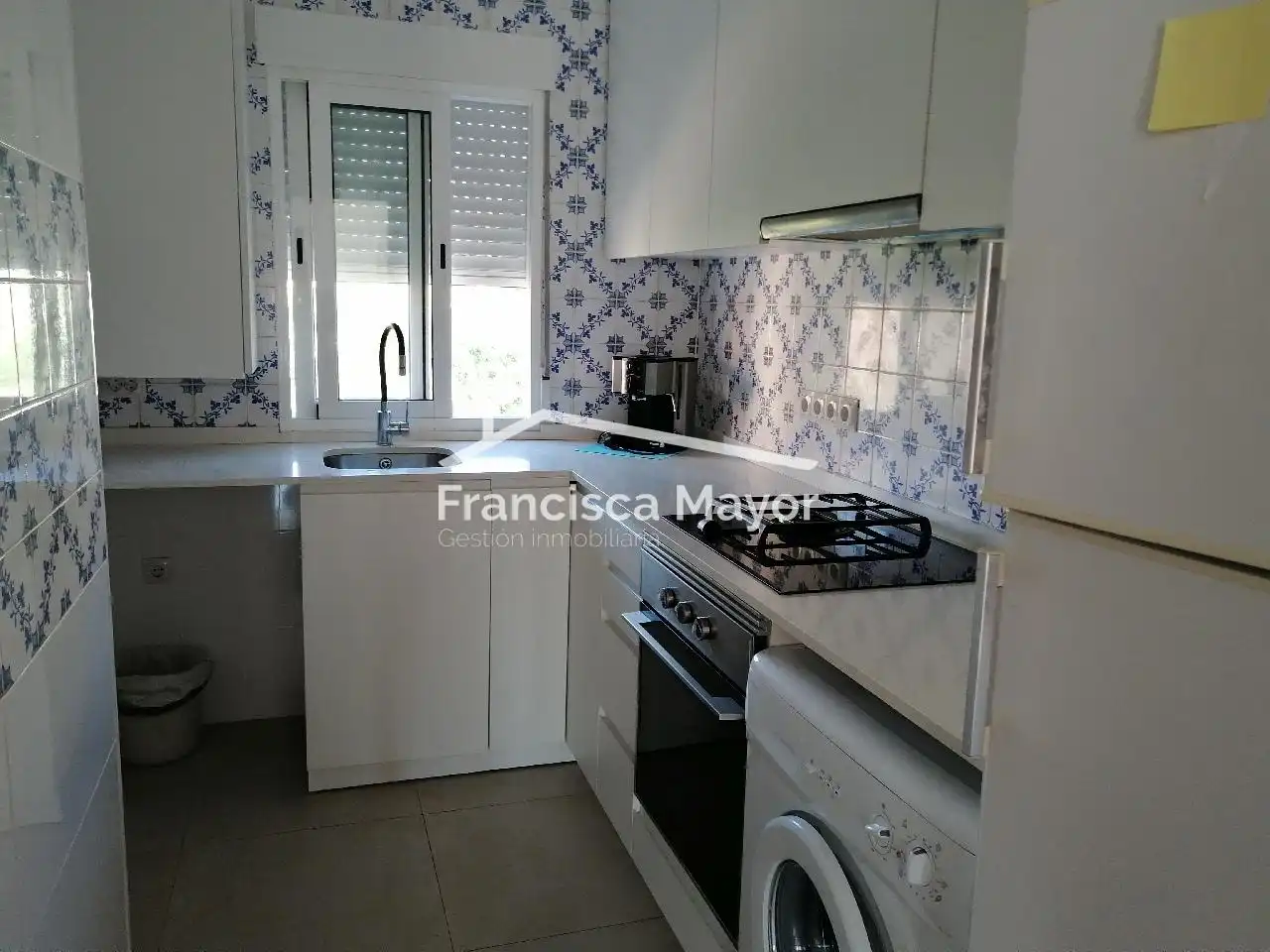 Cocina de Piso de alquiler en Valencia con Aire acondicionado, Terraza y Amueblado
