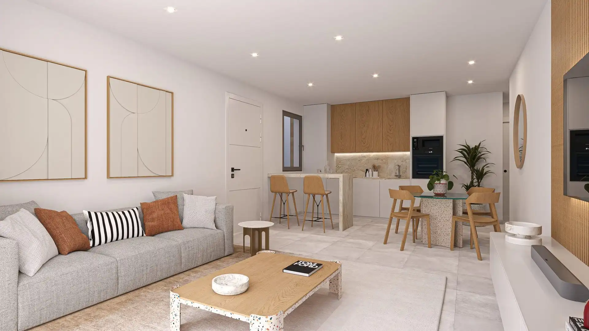 Sala d'estar de Casa o xalet en venda en Torre-Pacheco amb Aire condicionat, Jardí privat i Domòtica