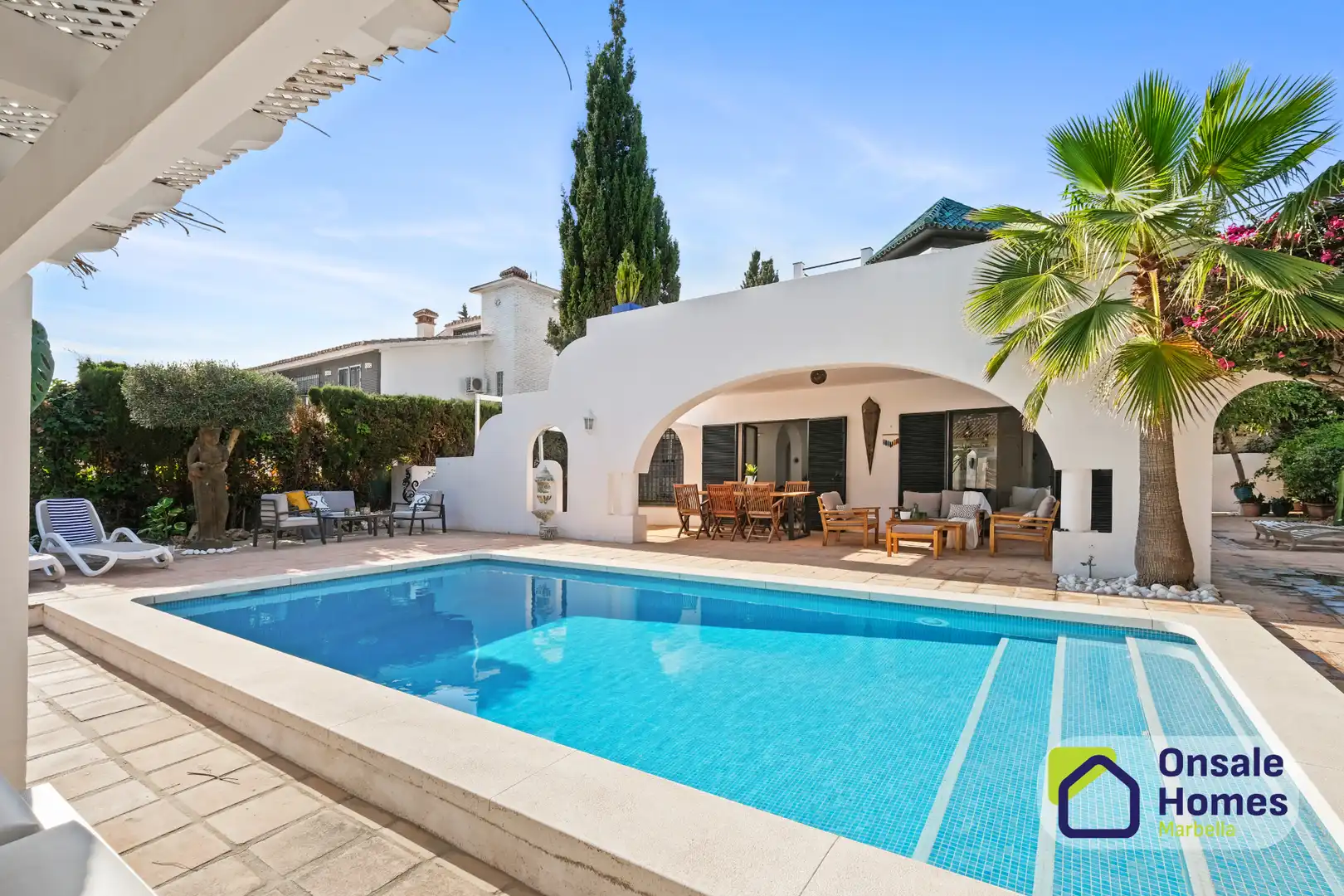 Vista exterior de Casa o chalet en venta en Marbella con Aire acondicionado, Jardín privado y Terraza
