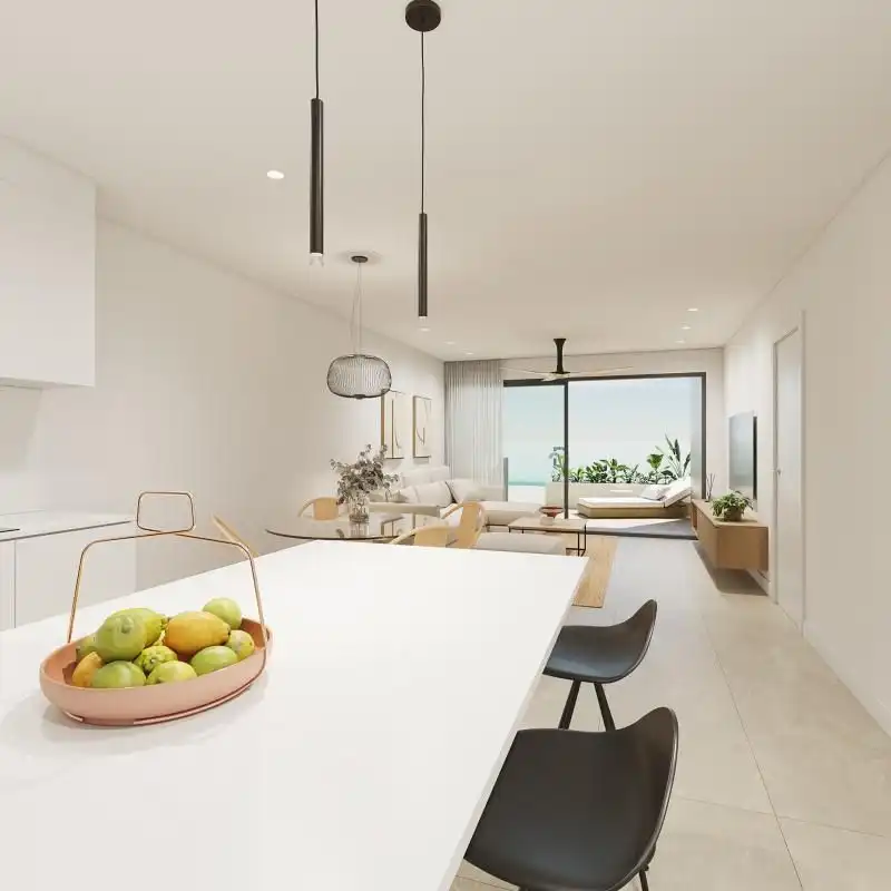 Sala d'estar de Apartament en venda en Pilar de la Horadada amb Piscina comunitària