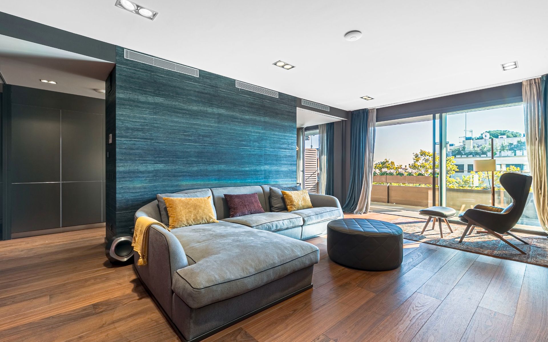 Sala de estar de Piso en venta en  Barcelona Capital con Aire acondicionado, Calefacción y Jardín privado