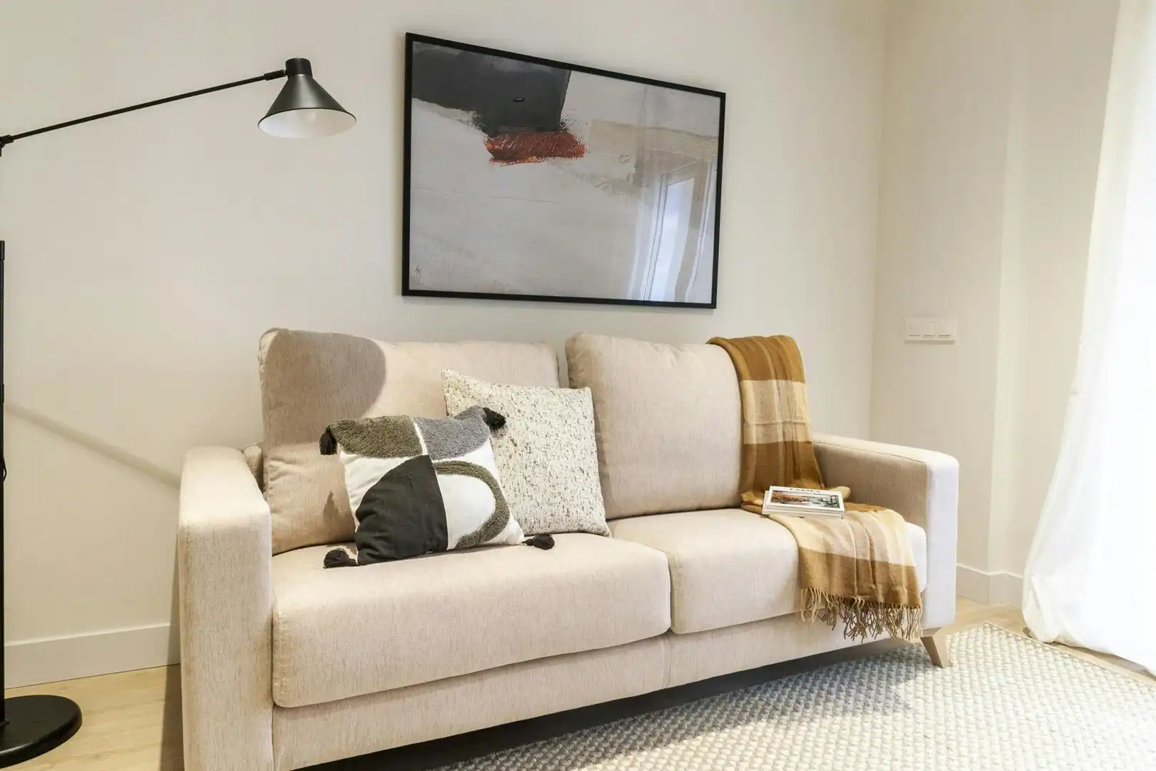 Sala de estar de Piso de alquiler en Madrid con Aire acondicionado, Lavadora y TV