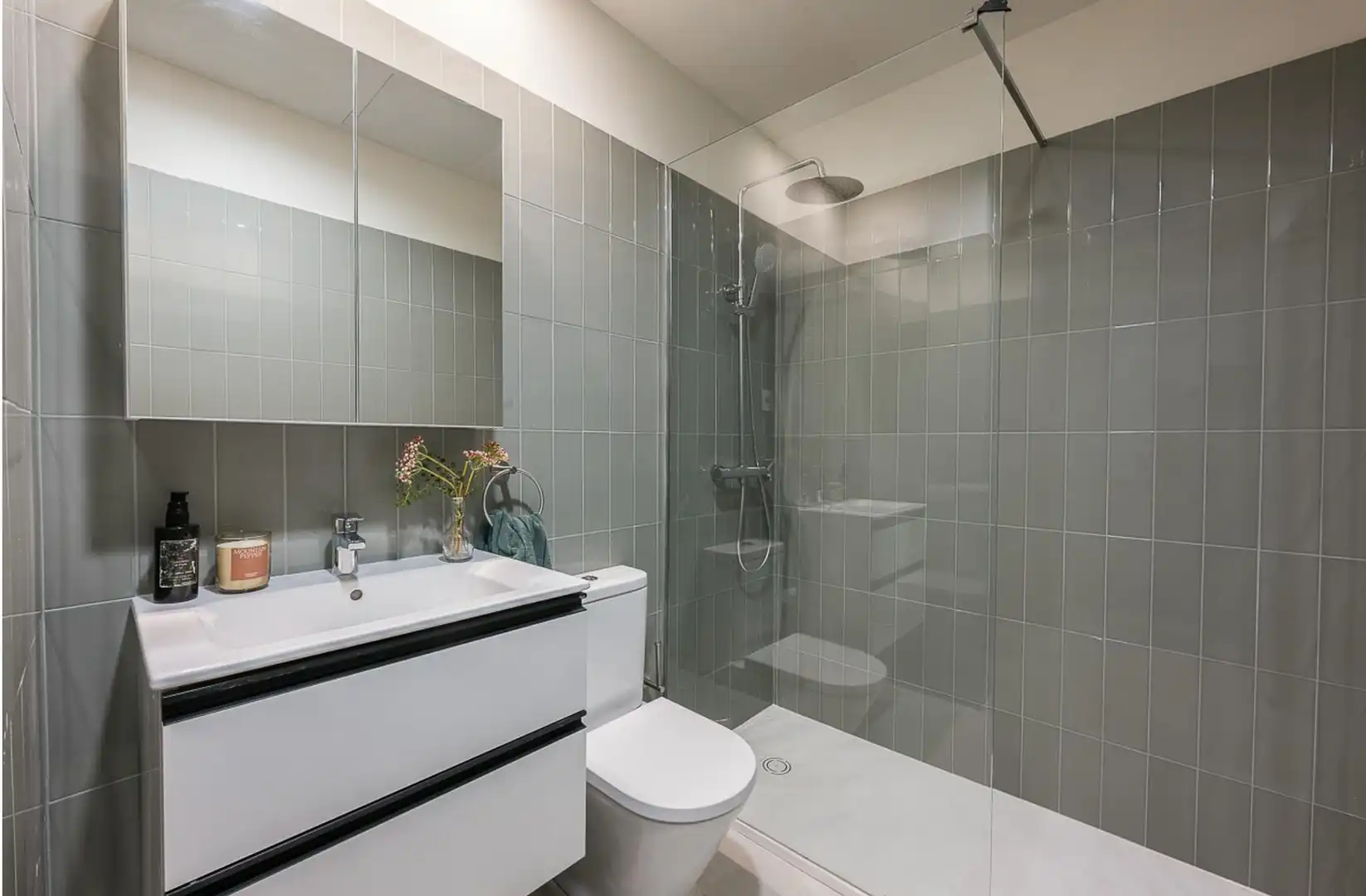 Bathroom of Flat for rent in Madrid  with Private garden, Furnished and Washing machine