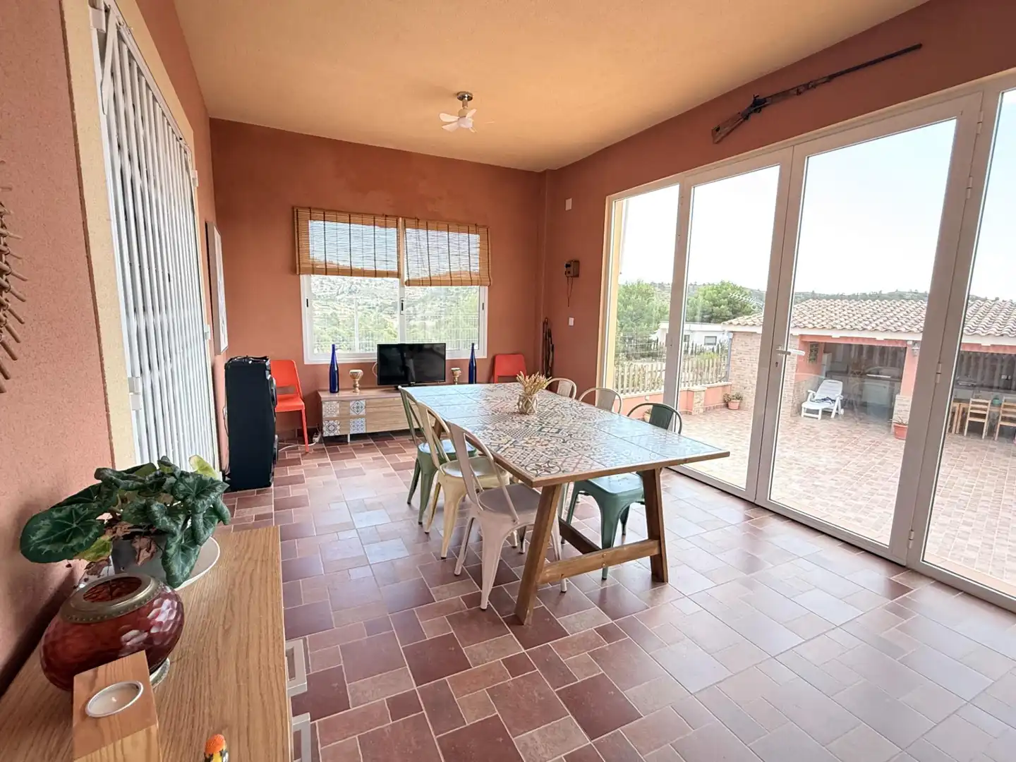 Menjador de Casa o xalet en venda en Aigües amb Calefacció i Terrassa