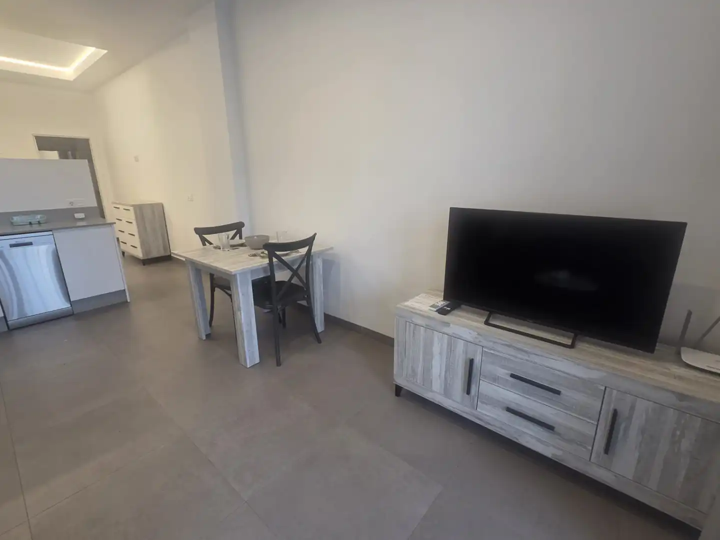 Sala d'estar de Apartament de lloguer en Conil de la Frontera amb Aire condicionat, Calefacció i Moblat