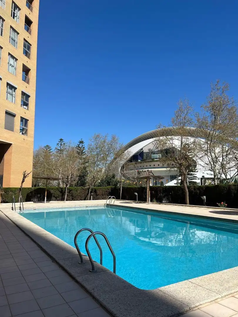 Piscina de Apartament de lloguer en  Valencia Capital amb Aire condicionat, Moblat i Balcó